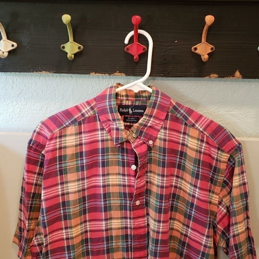 Ralph Lauren Blake Red Plaid Shirt sz M